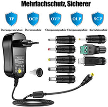PChero 24W Universal Steckernetzteil mit 8 Abnehmbar DC Stecker für 3V-12V Haus Elektronik und USB-Geräte - 2000mA Max