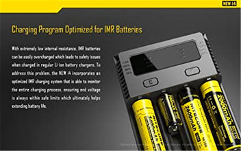 NITECORE i4 Intellicharge Ladegerät (4X Akku, Li-Ion/Ni-MH)