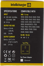 Nitecore i8 8 Steckdosenladegerät für Lithium Ionen , Nickel Metallhydrid und Nickel Cadmium Akkus, schwarz, p