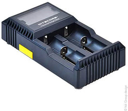 NITECORE D2EU  Universalladegerät für Li-Ion, Ni-MH, Ni-CD und LiFePO4 Akkus, LCD Display