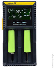 NITECORE D2EU  Universalladegerät für Li-Ion, Ni-MH, Ni-CD und LiFePO4 Akkus, LCD Display