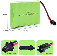 6V 2400mAh Wiederaufladbarer NI-MH AA Akkupack mit Ladekabel (SM/JST Stecker)