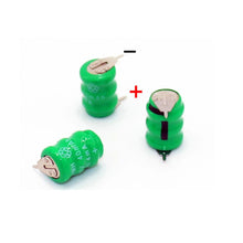 3Pcs Ni-MH-Knopf wiederaufladbare SPS-Datensicherungsbatterie 3,6V 40MAH mit 2Pin-Laschen