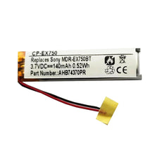 3,7V 140mAh Ersatzakku 2-Draht für Honor xSPORT AHB74370PO Headset
