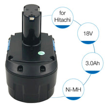EB1820 EB1830 Ersatzakku 18V 3000mAh Ni-MH Elektrowerkzeugakku, passend für Hitachi EB1812S