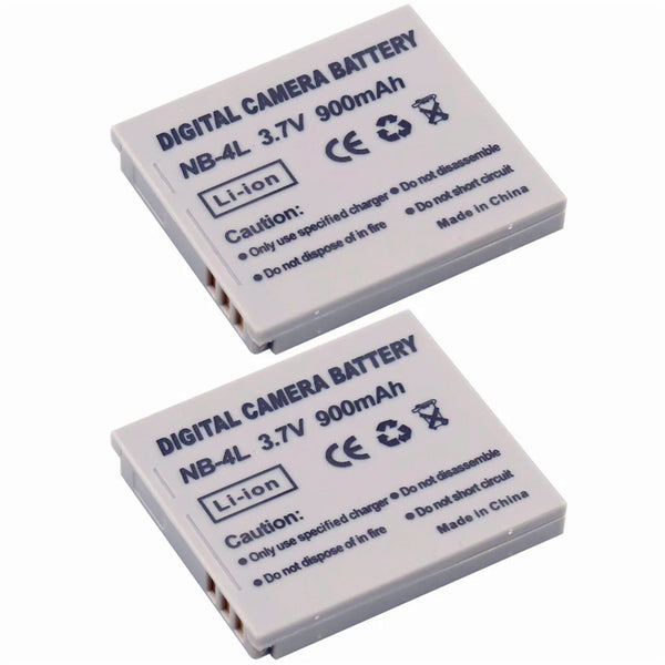 2PCS NB-4L NB4L NB 4L Akku, passend für Canon PowerShot SD40 SD200 SD300 SD940 IS-CAMERA-1080P