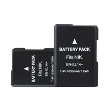 2PCS el14a enel14 akku 1030mAh passend für p7200 p7100 d5100 d5200 d3300 akku