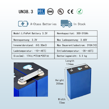 4packs 3.2V 302Ah lifepo4 DIY 12v 24v 302ah Akkupack für Elektroauto RV Solaranlage