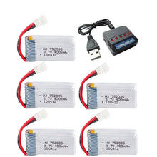 5pcs 3,7 V 400mAh 20C Lipo Batterie und Batterie ladegerät für X4 H107 H31 KY101 E33C E33 U816A V252 H6C RC Quadcopter Ersatzteil Drohne