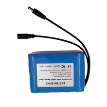 18650 Li-Ionen Akku 12.6 V 10000 mAh mit BMS Circuit Protection Board DC 5,5 * 2,1 mm Notstromversorgung