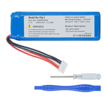 3.7 V 3000 mAh Hochwertiger Akku für JBL Flip 3 Flip 3 GREY GSP872693 P763098 03