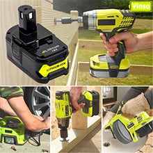 2 Stück P108 Ryobi Akku 18V 6Ah Lithium Ersatzakku für Ryobi P108 RB18L50 RB18L40 RB18L25 RB18
