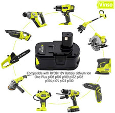 2 Stück P108 Ryobi Akku 18V 6Ah Lithium Ersatzakku für Ryobi P108 RB18L50 RB18L40 RB18L25 RB18