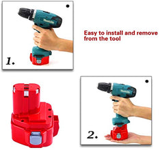 2 Stück 12V 3,0Ah Ni-Mh Ersatzakku für Makita Akku 1220 1222 PA12 1233S 1234 1233 1235 1235B 1235F