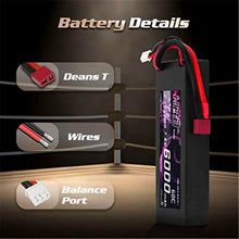 HRB RC Akku 6000 mAh Lipo Batterie 7,4V 60C 2S mit Female T-Stecker Batterie Ersatzakku für RC Auto Flugzeug Helikopter