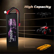HRB RC Akku 6000 mAh Lipo Batterie 7,4V 60C 2S mit Female T-Stecker Batterie Ersatzakku für RC Auto Flugzeug Helikopter
