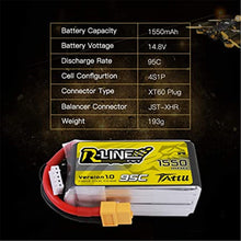 Akku Pack 1550mAh 14.8V 95C 4S for FPV Racing Quadcopters Helikopter Flugzeuge und Modellboote