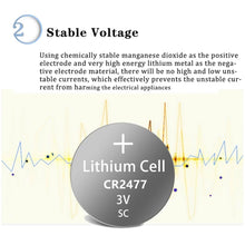 5 stücke cr2477 3V lithium-batterien dl2477 ecR2477 lm2477 kcR2477 cr 2477 Knopfzellen batterie Lithium-batteria