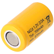1 Stück 700mAh KR-600AE 1,2V, NiCd Akku 2 / 3A 28x17mm