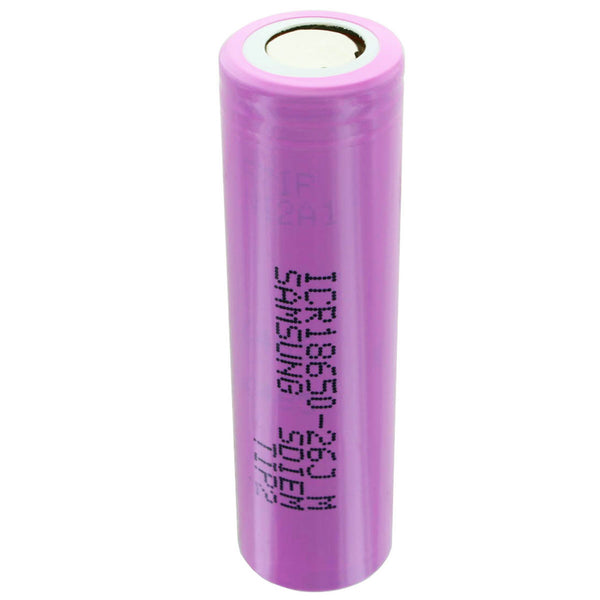 ICR18650-26J-2600mAh, 64,8x18,2mm 3,6V-3,7V ohne Schutz, auf die Größe achten