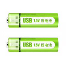 2pcs 1,5V 1400mWh USB AA wiederaufladbarer Lithium-Ionen-Akku für ferngesteuertes Maus-Lüfter-Elektrospielzeug