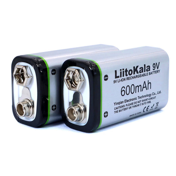 3PCS 600mAh 9V Lithium Ionen Akku 6F22 Akku Mikrofon Multimeter Fernbedienung Spielzeug Temperaturpistole