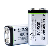 3PCS 600mAh 9V Lithium Ionen Akku 6F22 Akku Mikrofon Multimeter Fernbedienung Spielzeug Temperaturpistole