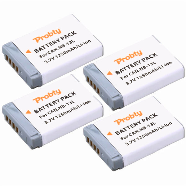 4 Stück NB-13L NB 13L NB13L Akkus für Canon PowerShot G5 X G7 X G7 X Mark II G9 X SX620 HS SX720 HS Digitalkamera 1250 mAh