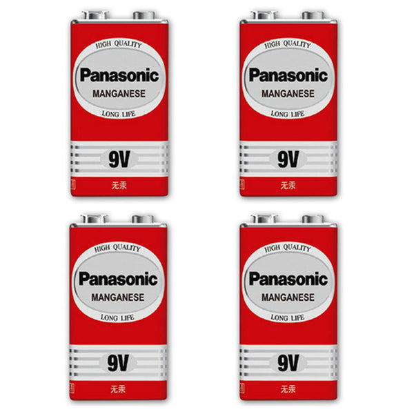 4 Stück 9V Kohlebatterie für Spielzeug, Fernbedienung, Universalmultimeter, drahtloses Mikrofon