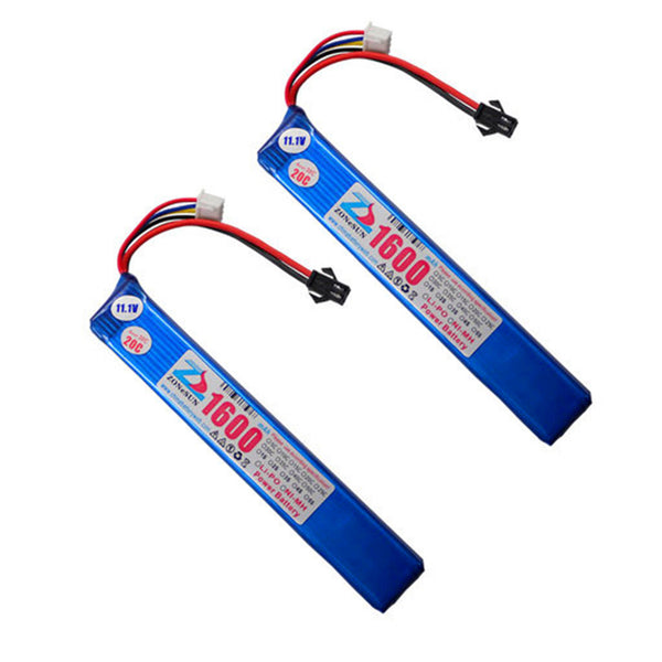 2 STÜCKE SM Stecker 1600 mAh Xinwei Jinmingsteddy Schwamm Weiches Projektil Spielzeug Power Polymer Akku 11,1 V 6020122