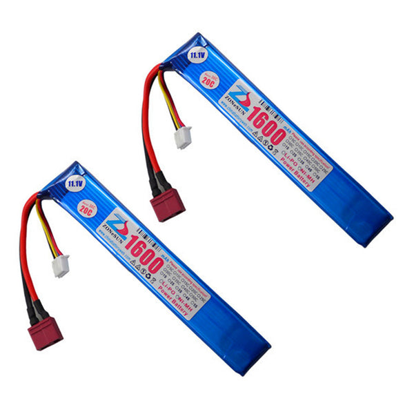 2 STÜCKE T Stecker 1600 mAh Xinwei Jinmingsteddy Schwamm Weiches Projektil Spielzeug Power Polymer Akku 11,1 V 6020122