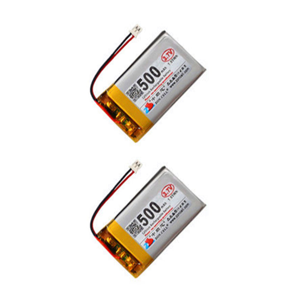 2x3,7 V 500 mAh PH2.0 umgekehrter Stecker 502035 digitaler Hochtemperatur Polymer Lithium Akku für intelligente Geräte