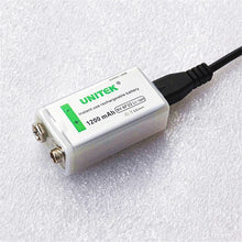 2 STÜCKE USB 9 V Lithium Ionen Akku 1200 mAh 6F22 Lithium Batterie Mikrofon Gitarre EQ Rauchmelder Multimeter Hubschrauber