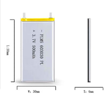 500mAh 3,7 V Akku 603030 li Polymer Lithium Batterie li auf für MP3 MP4 GPS DVD Recorder E-Book Kamera