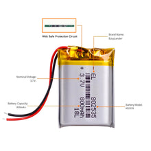 2pcs 3,7V Lithiumbatterie 800MAH Polymerbatterie 802535 Bluetooth DVR Player, der Rekorder fährt
