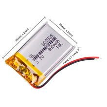 2pcs 3,7V Lithiumbatterie 800MAH Polymerbatterie 802535 Bluetooth DVR Player, der Rekorder fährt