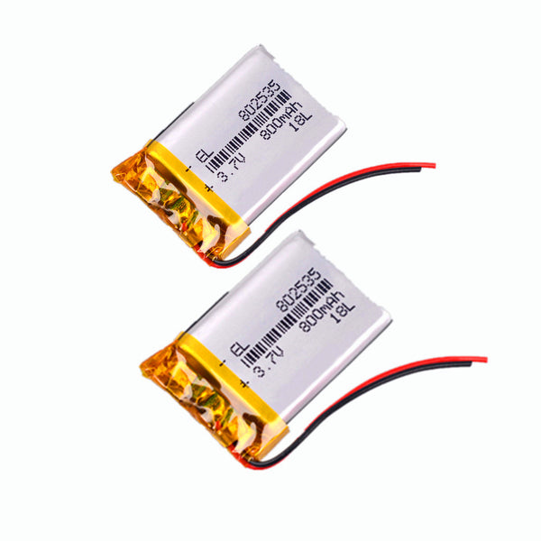 2pcs 3,7V Lithiumbatterie 800MAH Polymerbatterie 802535 Bluetooth DVR Player, der Rekorder fährt