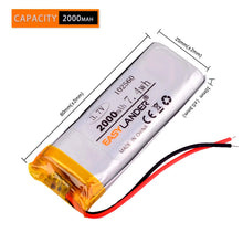 3,7 V 2000 mAh 102560 Lithium Polymer Akku Akku Lithium Ionen Lithium Akku für E Book Mobile Power DIY Tablet