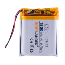 3,7 V Lithium Polymer Akku 103443 1800 MAH GPS Navigationsgerät Auto DVR Radio td V26 jh md07d