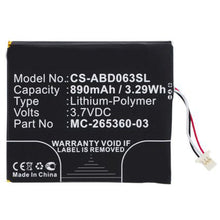 3.7V 890mAh E-book akku für  kindle 499 kindle 558 Kindle 7 Kindle 7th Generation Kindle 8 Kindle 8th Generation Kindle X SY69JL WP63GW Li-Polymer