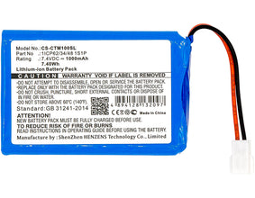 7.4V 1000mAh Zahlungsterminal akku für  Eurodetector Li-ion
