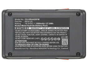 18.0V 1500mAh Rasenmäher akku für 648844 EasyCut 42 Heckenschere EasyCut 42 Accu SmallCut 300 Turbotrimmer SmallCut 300 Accu Ni-MH