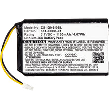 3.7V 1100mAh GPS, Navi akku für 010-01211-01 Nuvi 53 Nuvi 53LMT Nuvi 65 Nuvi 65LM Nuvi 65LM 6